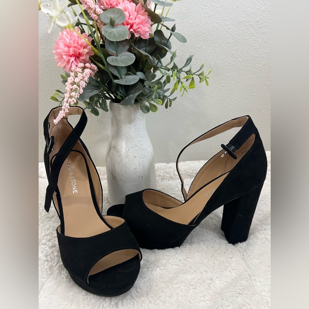 Sun & Stone Reeta Block Heel Platform High-Heels … - image 4